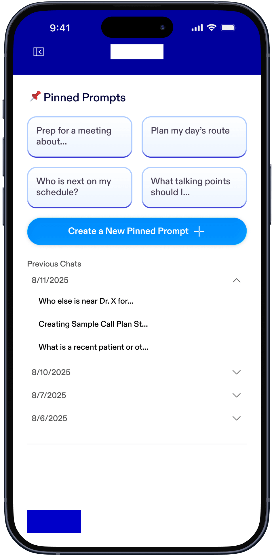 Menu screen design embedded in iPhone.
