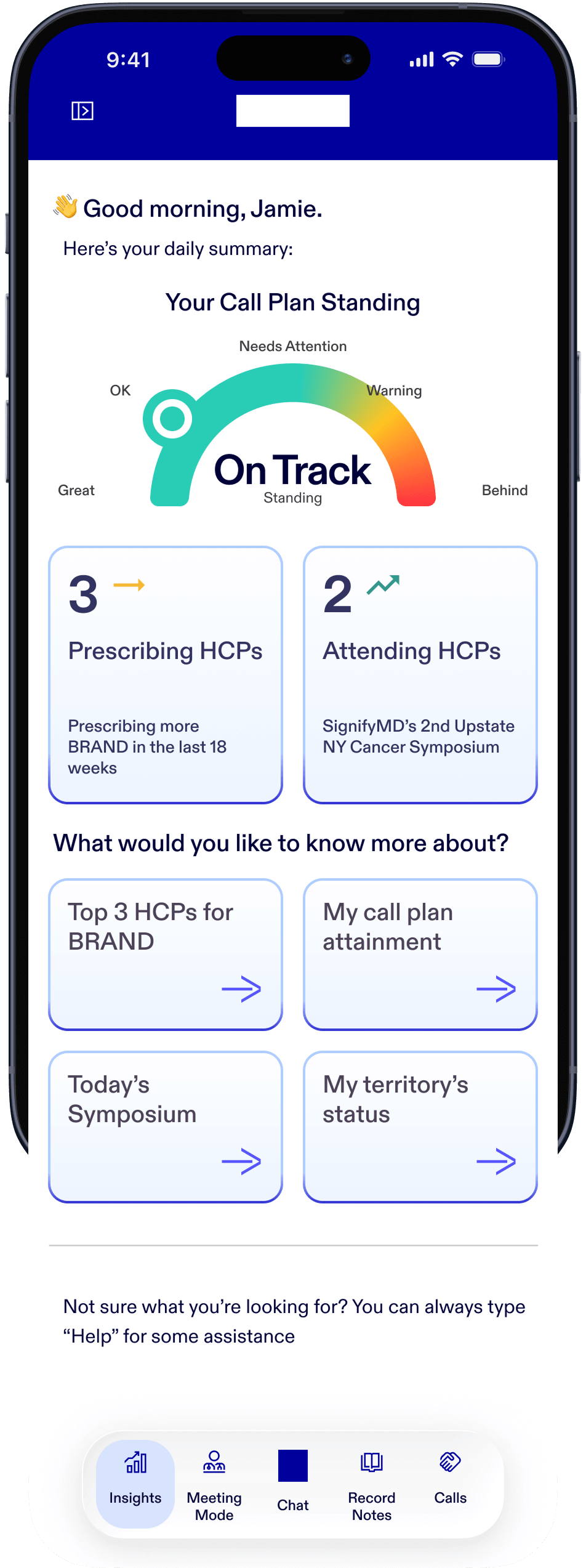 Homepage screen design embedded in iPhone.