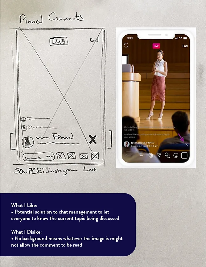 A sketch of potential pinned comments