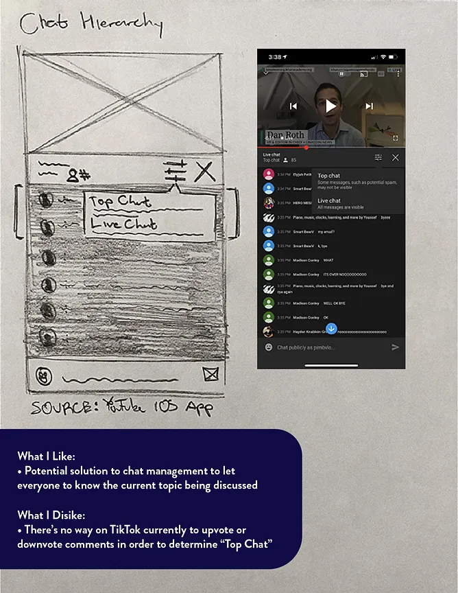 A sketch of potential chat flows